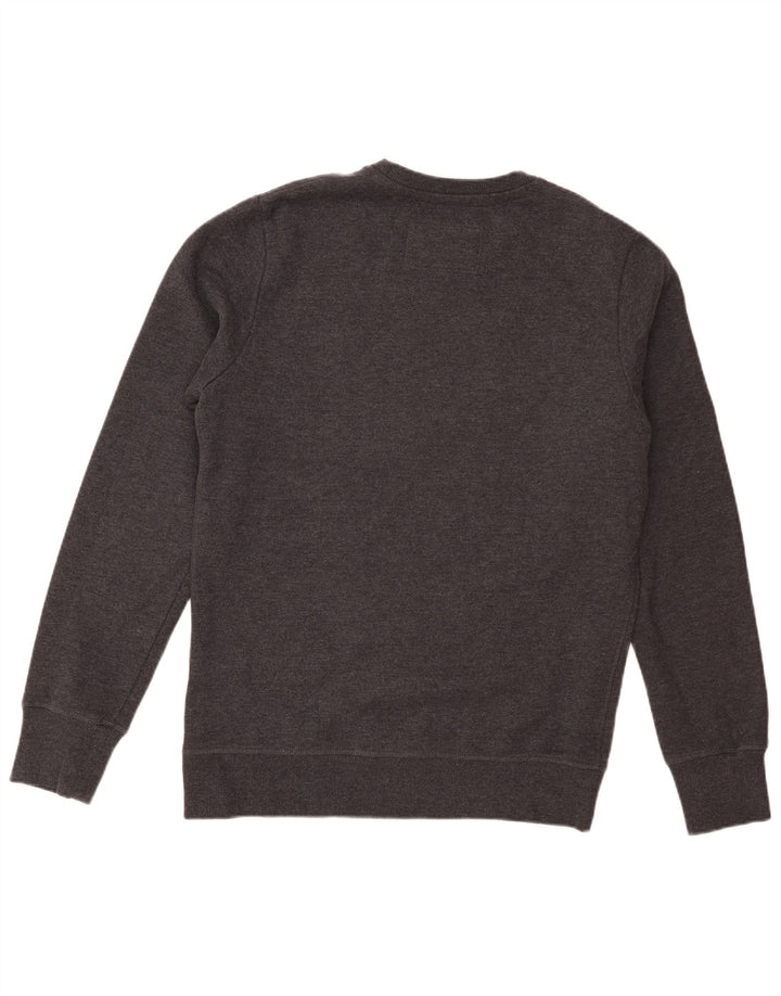Superdry moletom gráfico masculino jumper grande algodão cinza