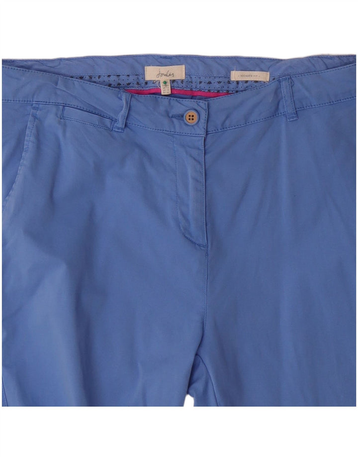 Calça Chino feminina JOULES com ajuste relaxado Reino Unido 14 grande W34 L30 algodão azul