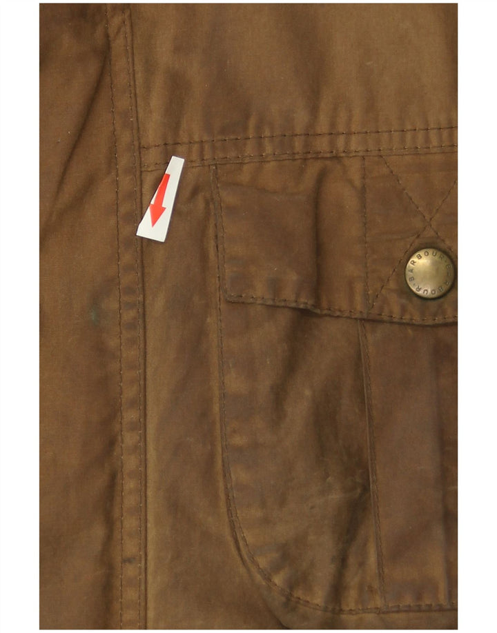 Jaqueta masculina de algodão encerado Barbour Reino Unido 40 grande algodão marrom
