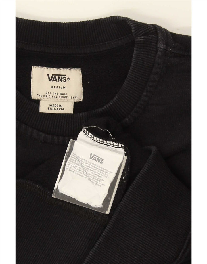 Vans moletom masculino jumper médio preto algodão