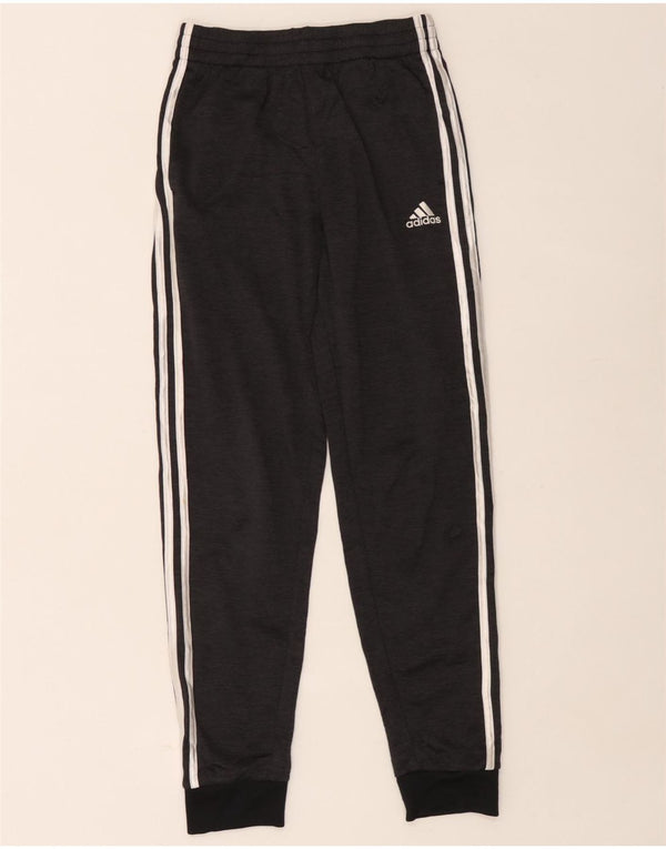 Adidas meninos calças de treino joggers 12-13 anos grande poliéster preto