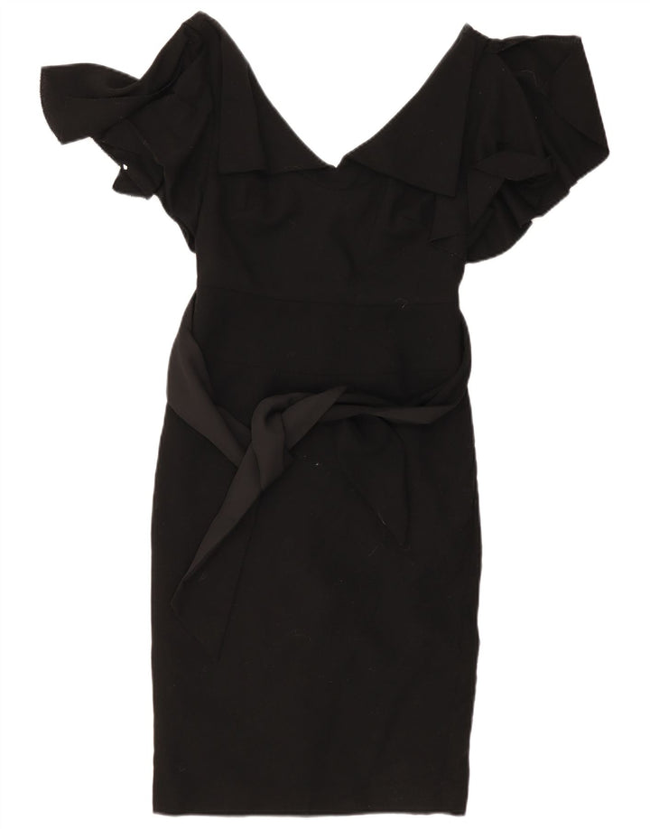 Vestido bodycon feminino Ted Baker tamanho 1 XS preto lã