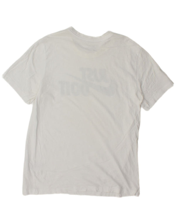 Camiseta gráfica masculina Nike grande algodão branco