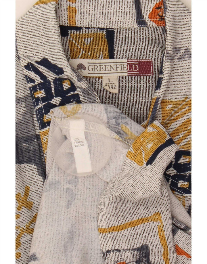 Camisa masculina de manga curta Greenfield tamanho 41/42 grande patchwork multicolorido