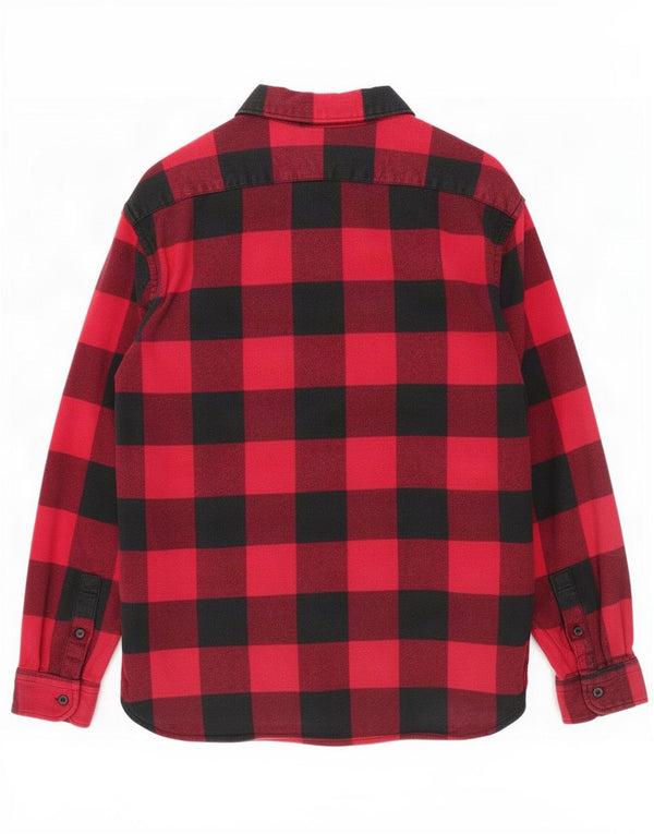 Camisa masculina de flanela Levi's grande algodão vermelho guingão