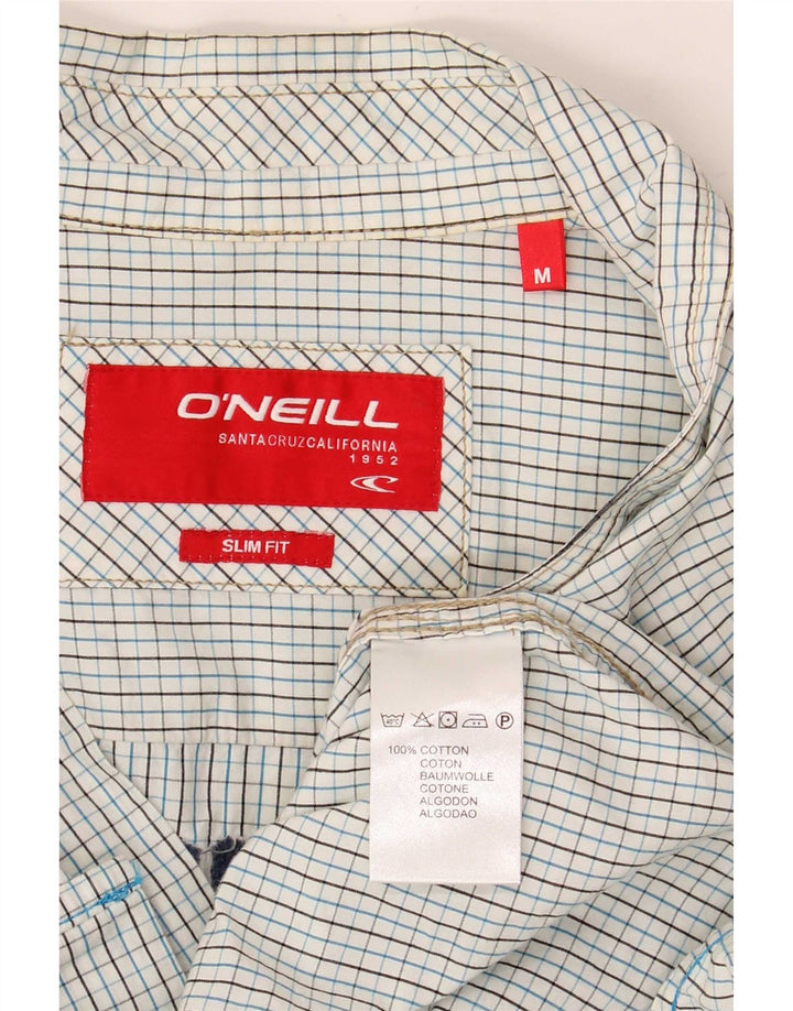 Camisa masculina O'Neill gráfica slim fit de algodão xadrez azul médio
