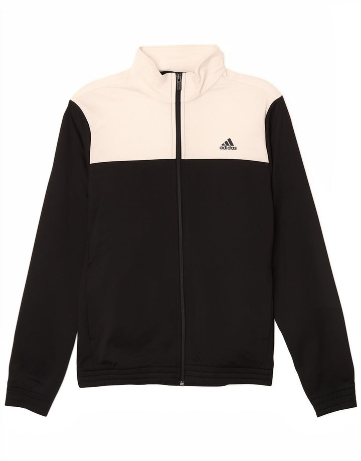 Casaco de treino à prova de vento Adidas Boys 14-15 anos preto colorblock