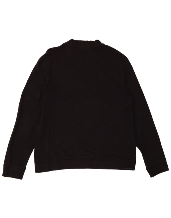COS moletom masculino jumper grande algodão preto