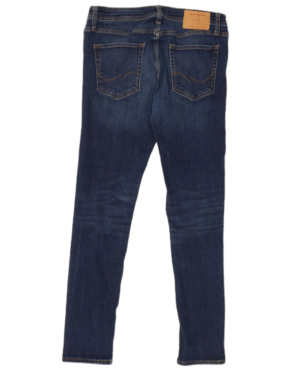 Jack & Jones Masculino Liam Skinny Jeans W34 L32 Azul Algodão