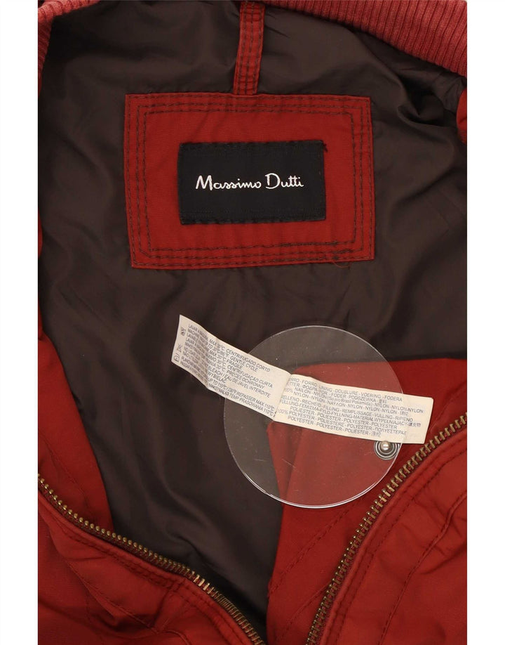 Jaqueta bomber masculina Massimo Dutti Reino Unido 40 grande nylon vermelho