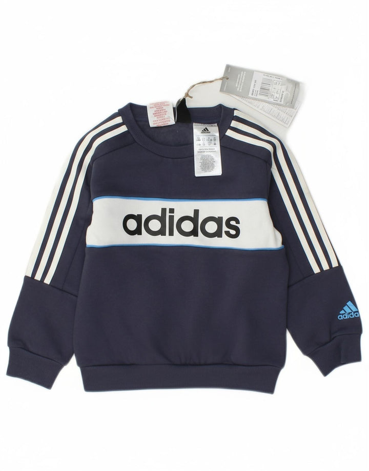 Suéter ADIDAS Bebé Menino 18-24 Meses Azul Marinho Colourblock