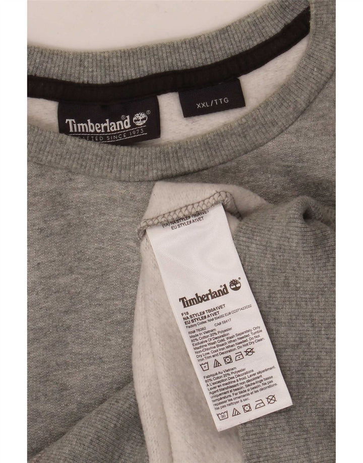 Timberland moletom masculino jumper 2XL algodão manchado cinza