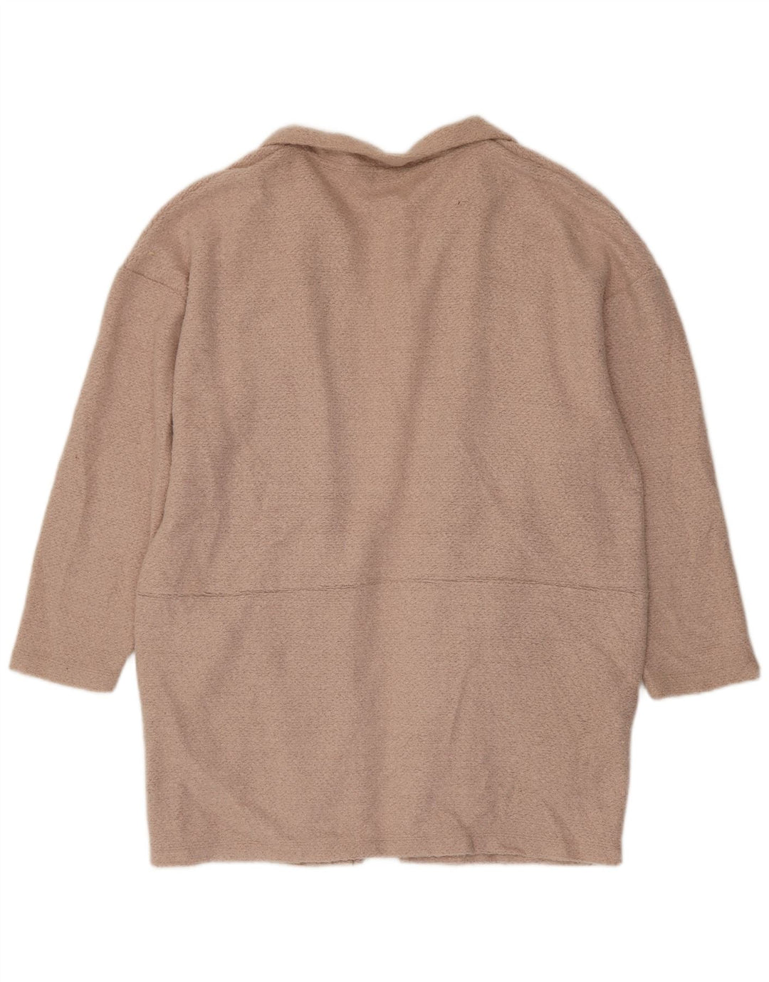 Suéter cardigã feminino Longline Marks & Spencer Reino Unido 20 2XL poliéster rosa