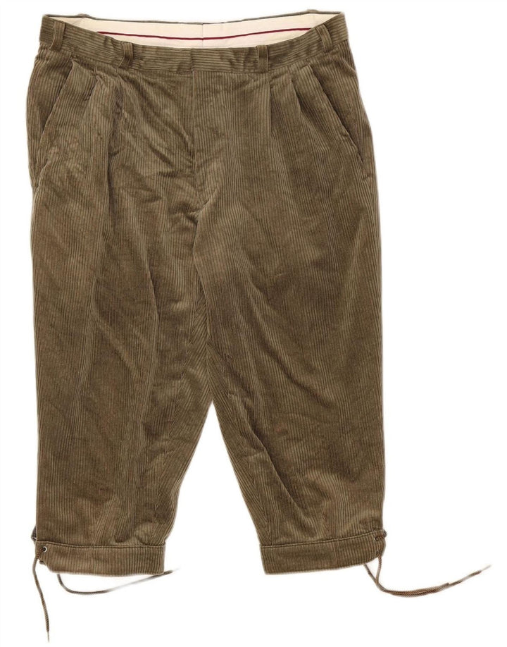 Calça masculina capri de veludo RODEO IT 48 médio W32 L19 cáqui