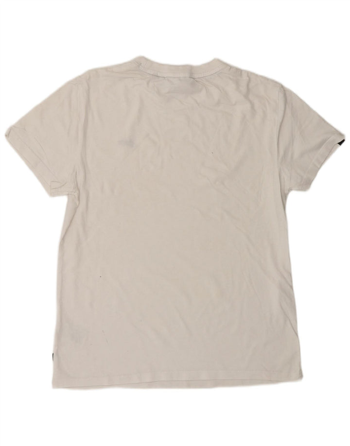 SUPERDRY Mens T-Shirt Top Medium White Cotton