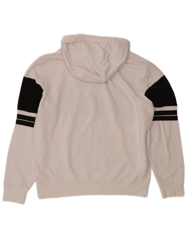 ELLESSE Suéter masculino com capuz gráfico médio branco algodão colorido