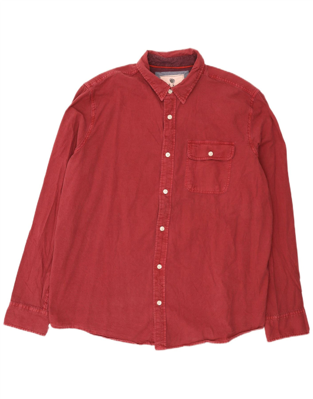 Camisa masculina Fat Face 2XL algodão Borgonha