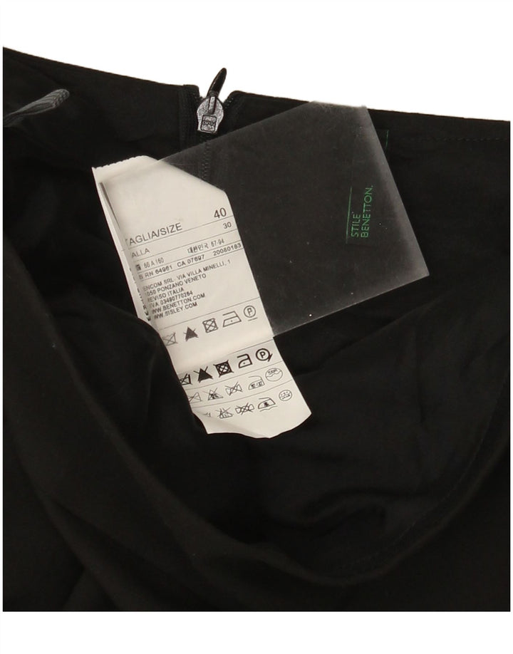 Saia reta feminina Benetton IT 40 Small W30 poliéster preto