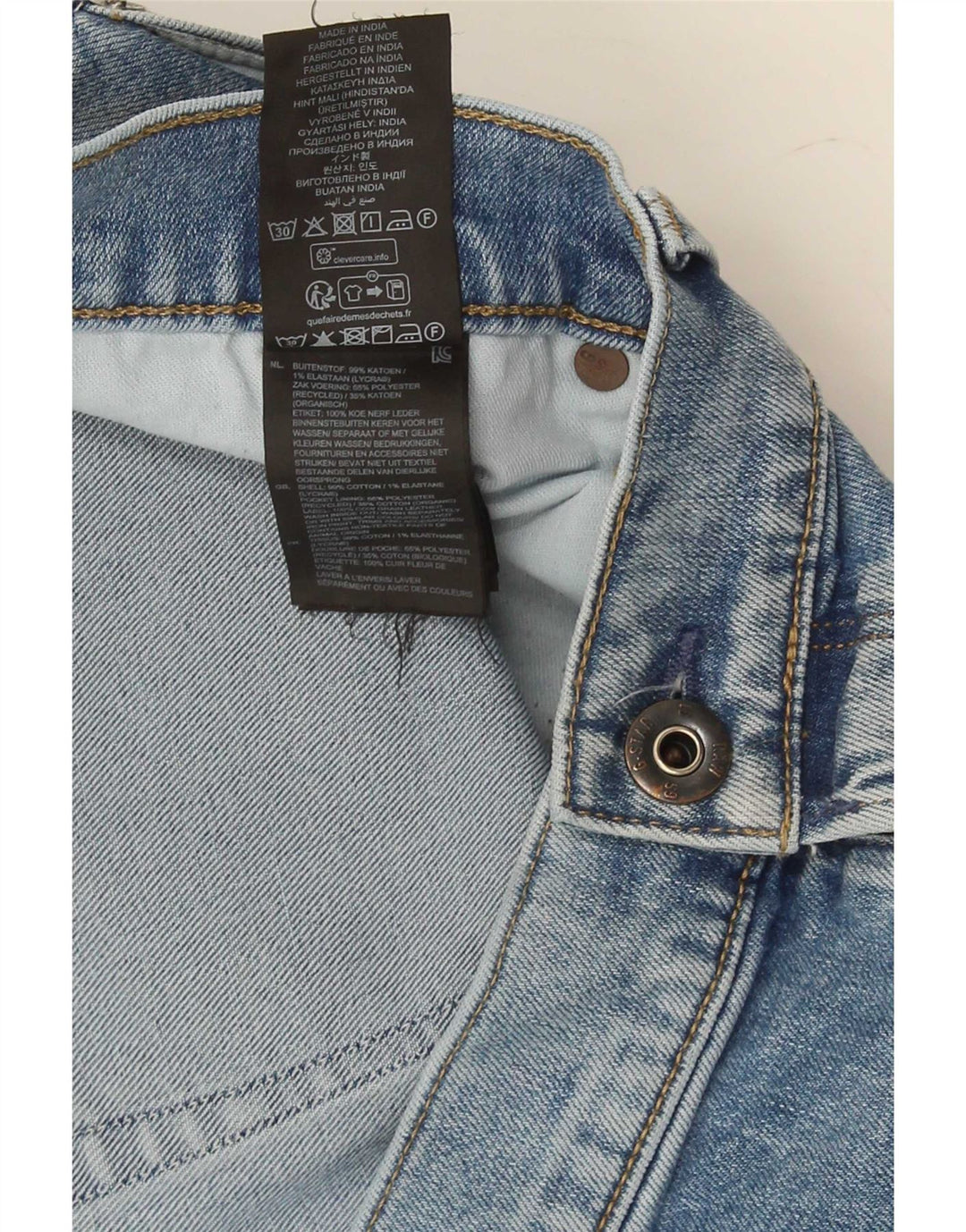 Calça jeans masculina regular cônica G-Star W40 L34 algodão azul