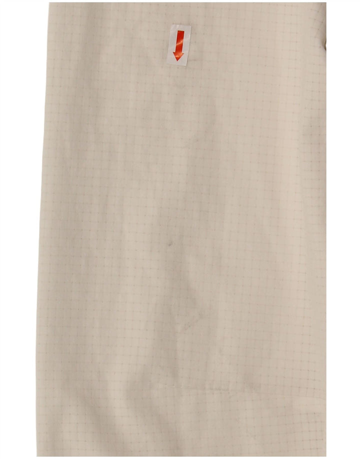 REEBOK Jaqueta masculina de agasalho grande poliéster xadrez branco