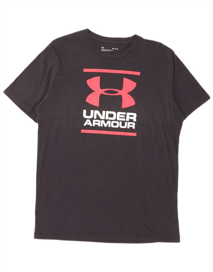 Camiseta gráfica masculina Under Armour Top médio preto