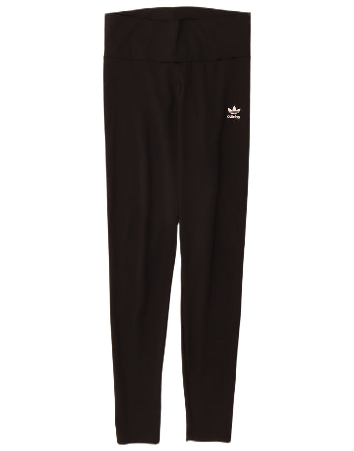 ADIDAS Womens Graphic Leggings UK 12 Médio Preto Poliéster