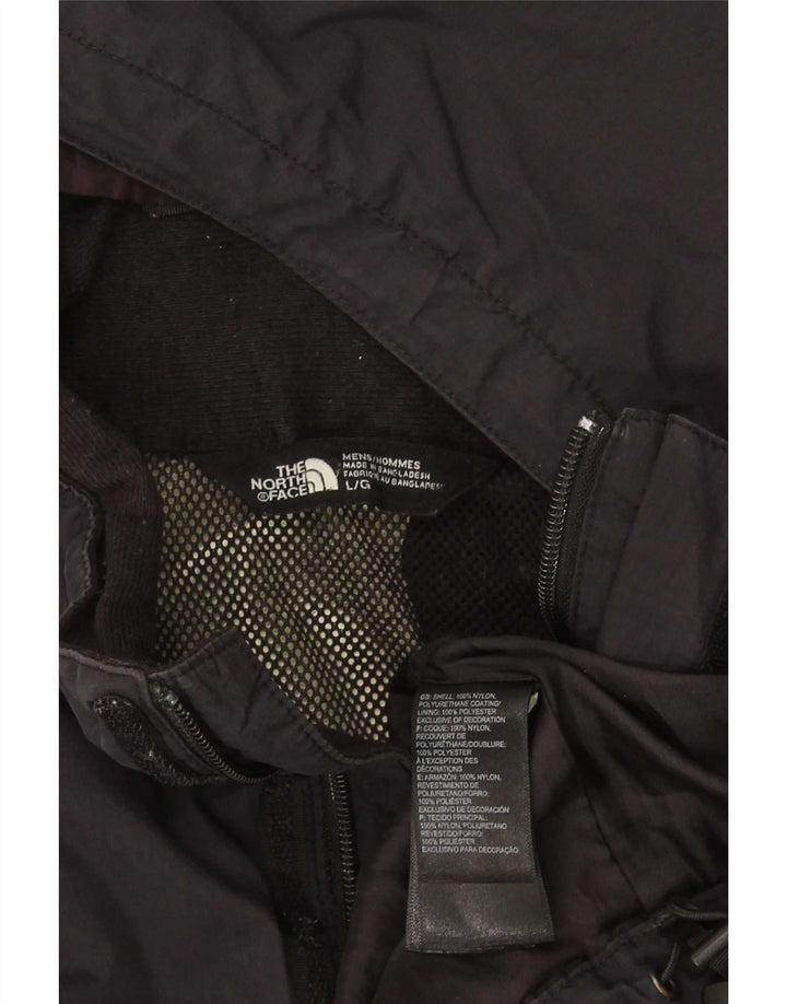 Jaqueta de chuva masculina com capuz The North Face UK 40 grande nylon preto