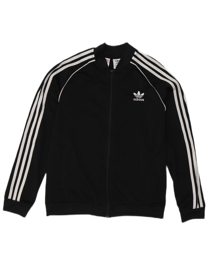 Casaco de treino Adidas Boys 13-14 anos preto poliéster
