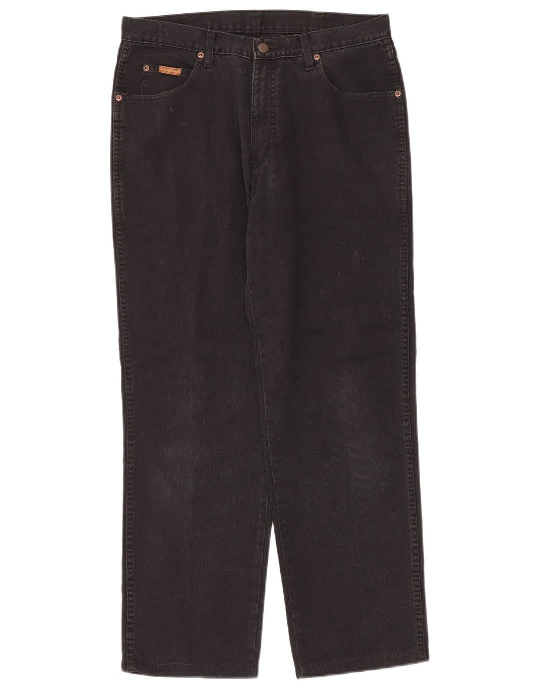 Wrangler Calça masculina reta casual W32 L30 preta