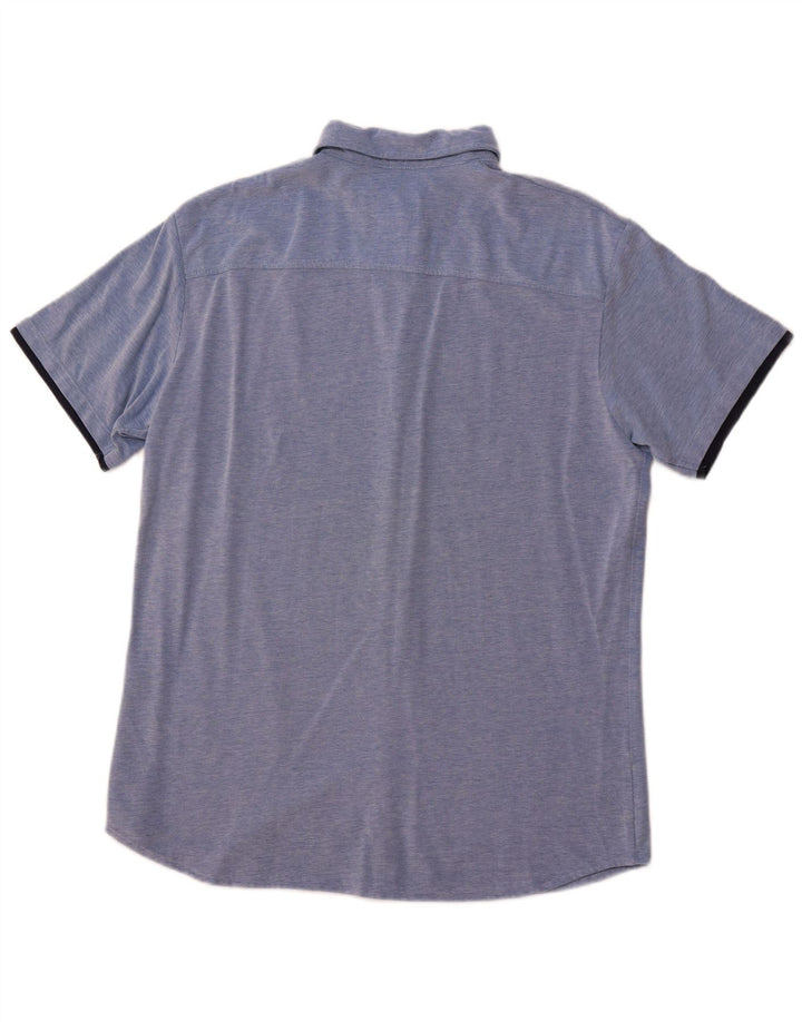 JACK & JONES Camisa masculina slim fit XL algodão azul