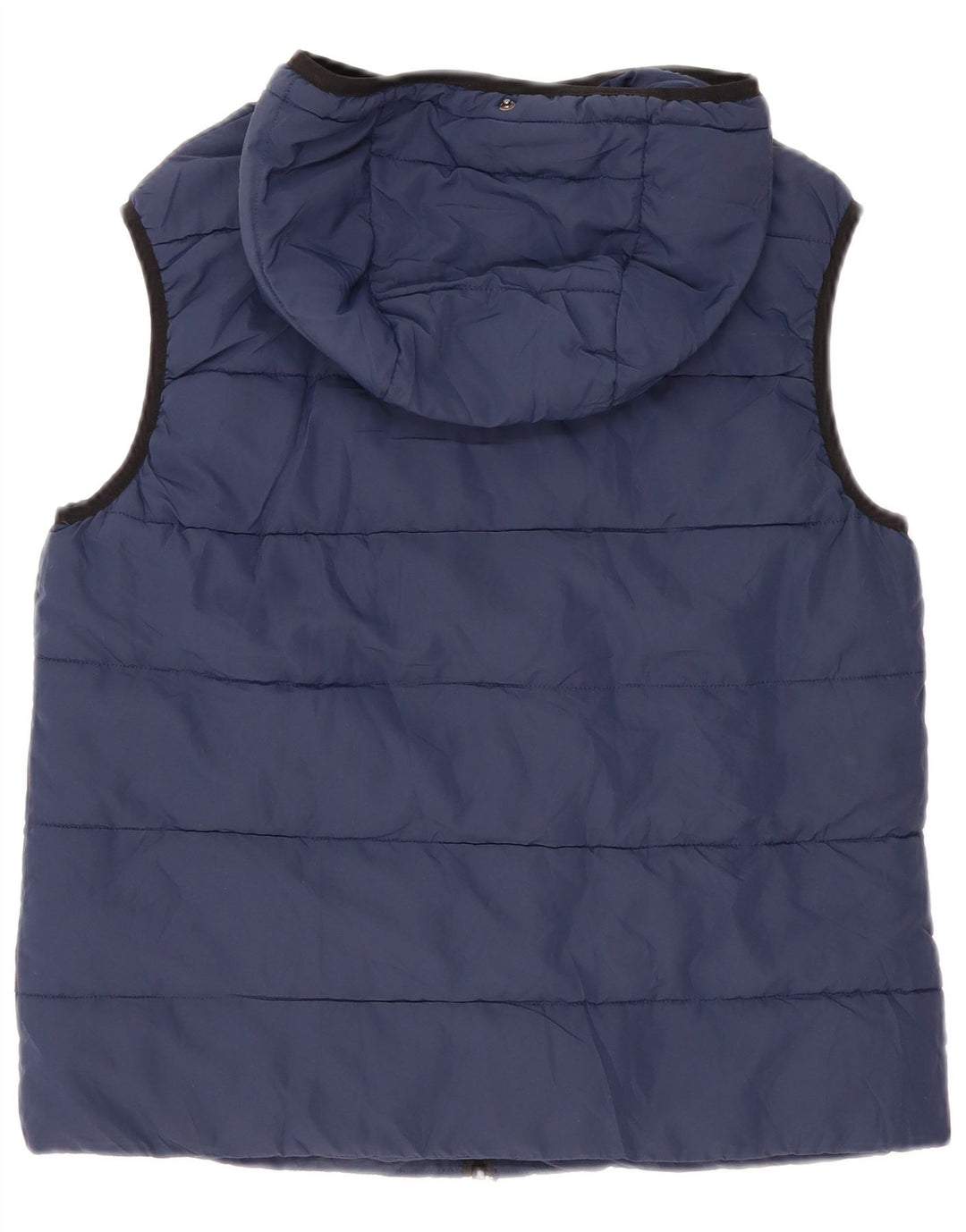 Colete acolchoado com capuz masculino Zara UK 36 pequeno poliéster azul marinho