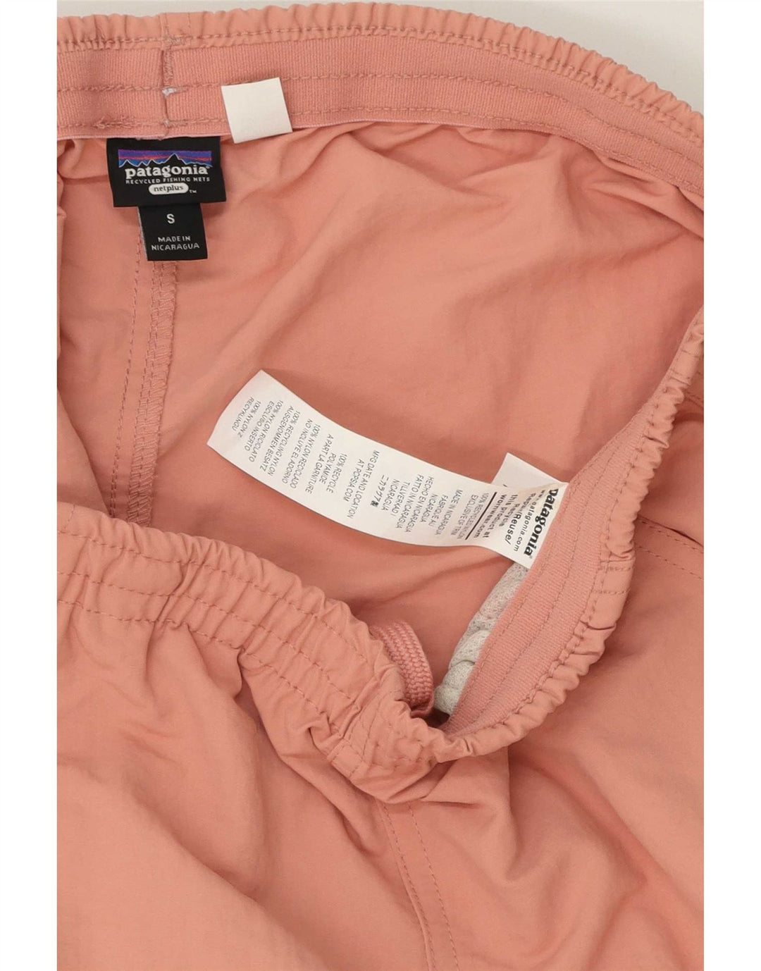 Shorts esportivos femininos Patagonia UK 10 pequeno poliéster rosa