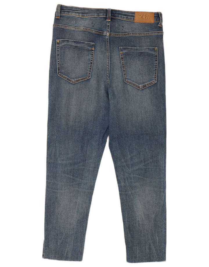 Calça jeans feminina Zara EU 40 médio W30 L24 algodão azul