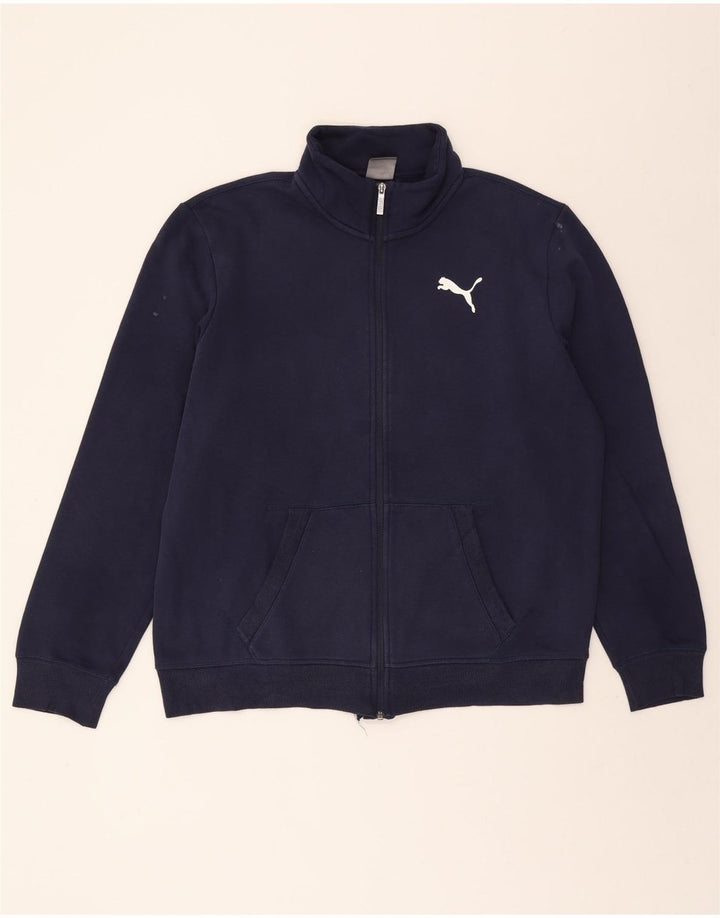 PUMA Mens Tracksuit Top Jacket Large Navy Blue Cotton Vintage Puma and Second-Hand Puma from Messina Hembry 