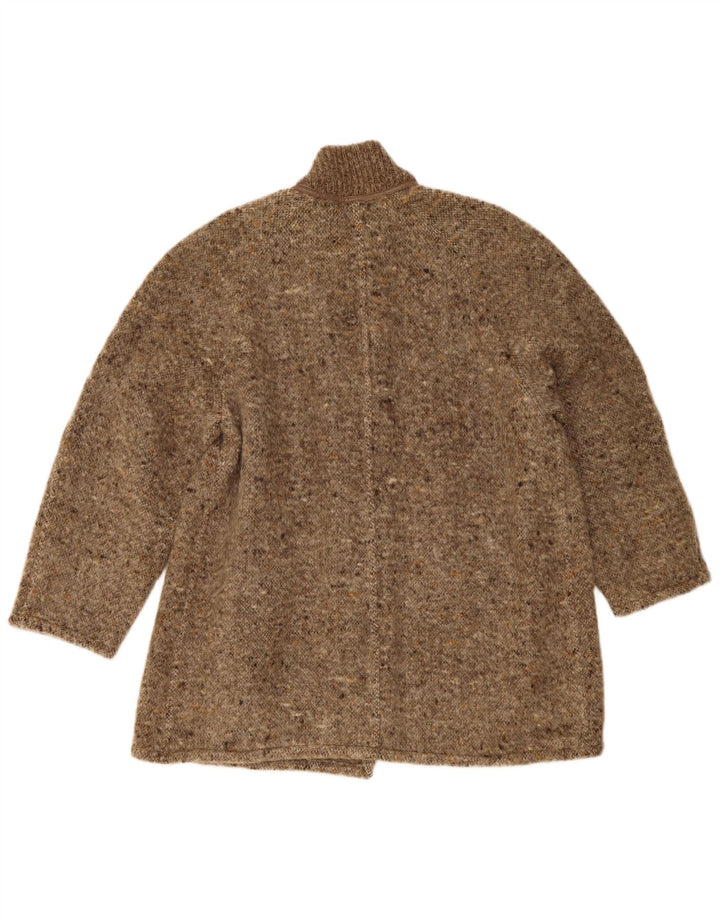 Sobretudo feminino vintage Reino Unido 14 grande bege manchado