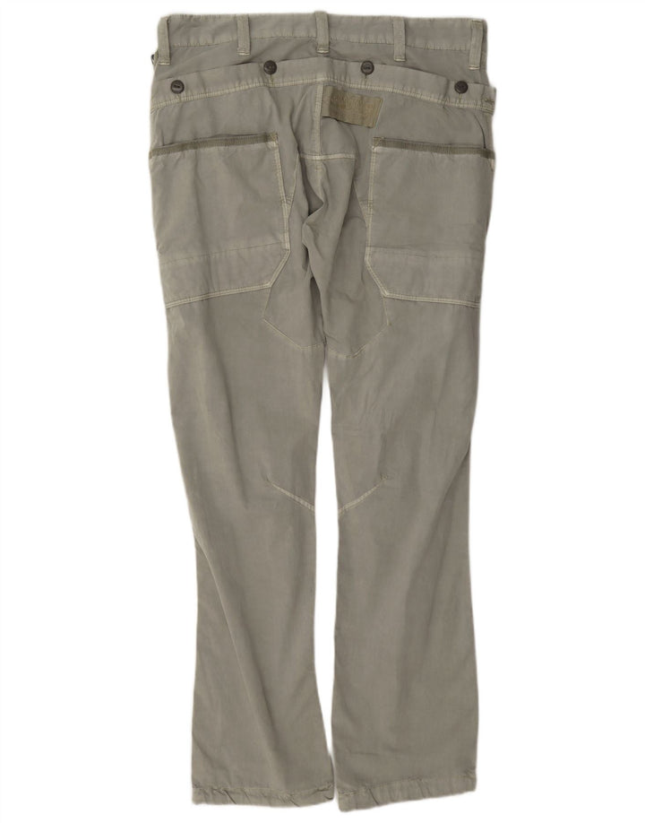 Calça cargo masculina G-Star Bootcut W34 L34 algodão cinza