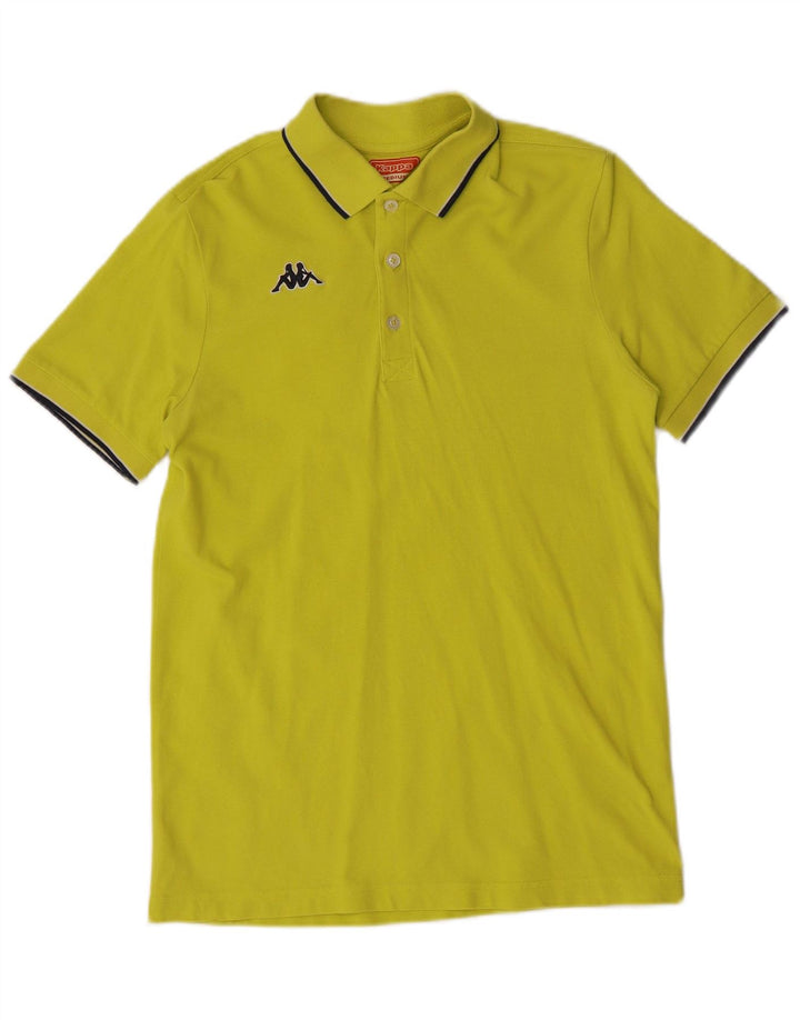 Camisa polo masculina KAPPA algodão amarelo médio