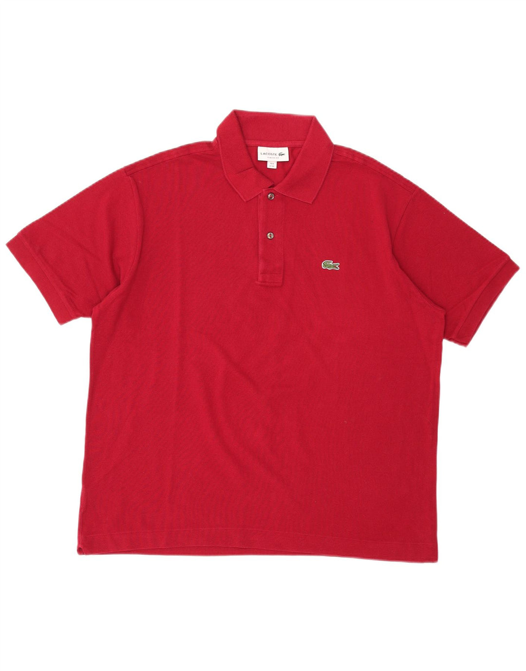Camisa polo masculina Lacoste Classic Fit tamanho 6 XL algodão vermelho