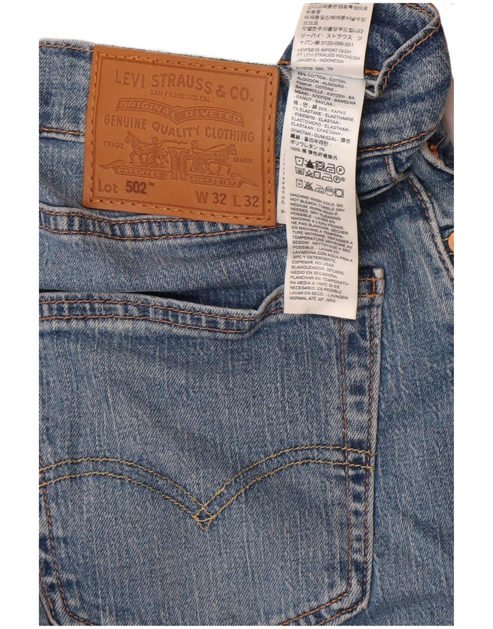 Levi's Masculino 502 Tapered Jeans W32 L32 Azul Algodão