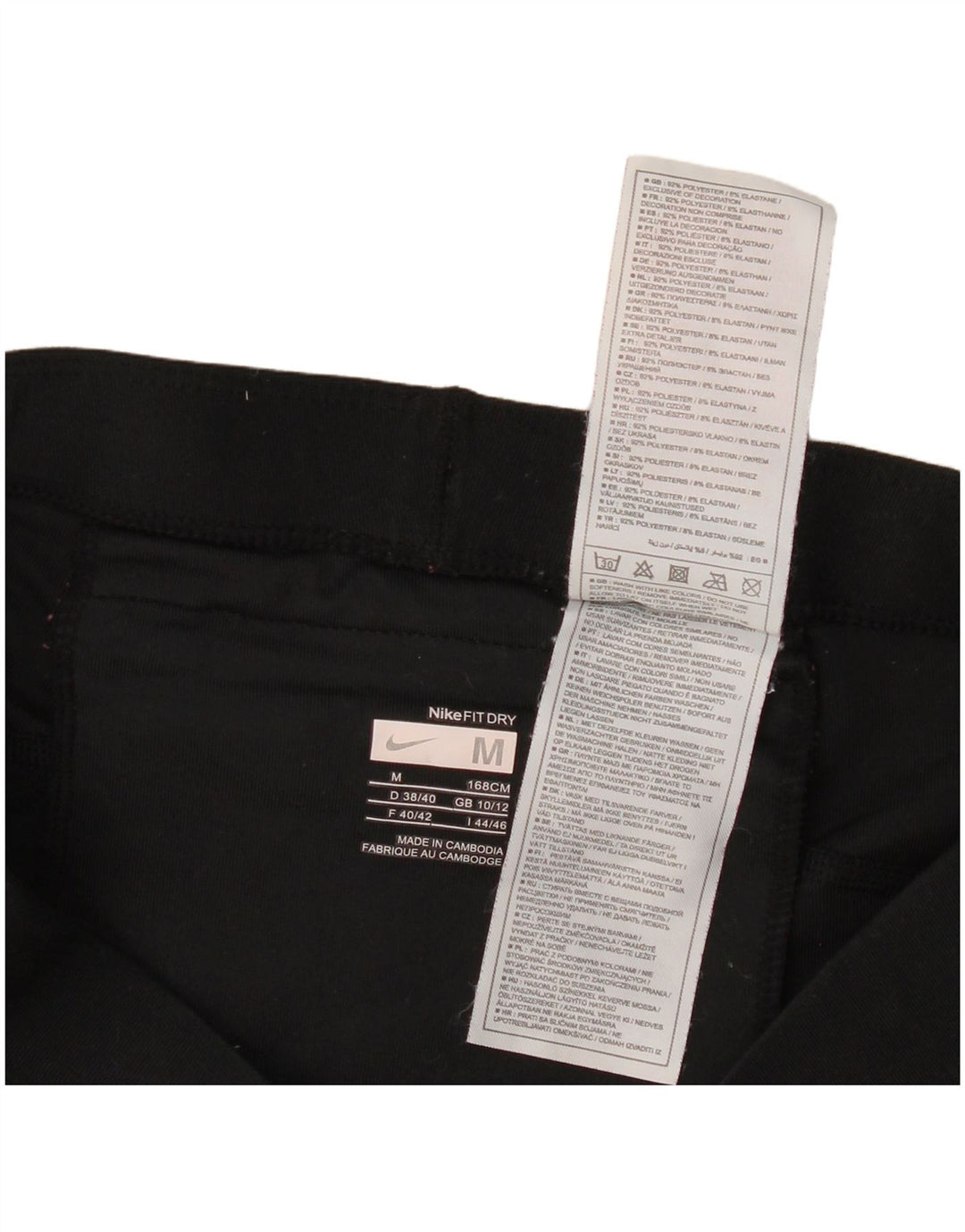 Leggings Nike Capri Femininas UK 10/12 Médio Preto Poliéster
