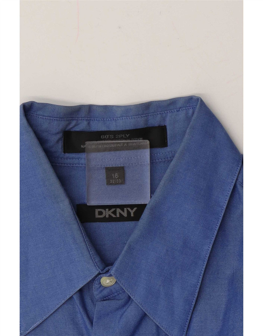 Camisa masculina Dkny tamanho 16 grande algodão azul