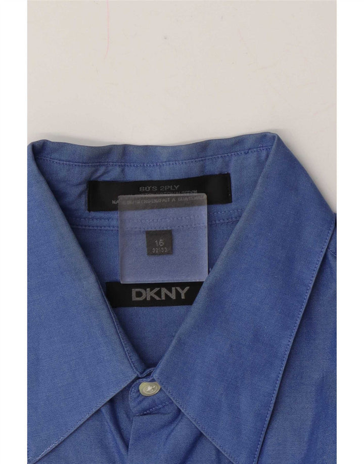 Camisa masculina Dkny tamanho 16 grande algodão azul