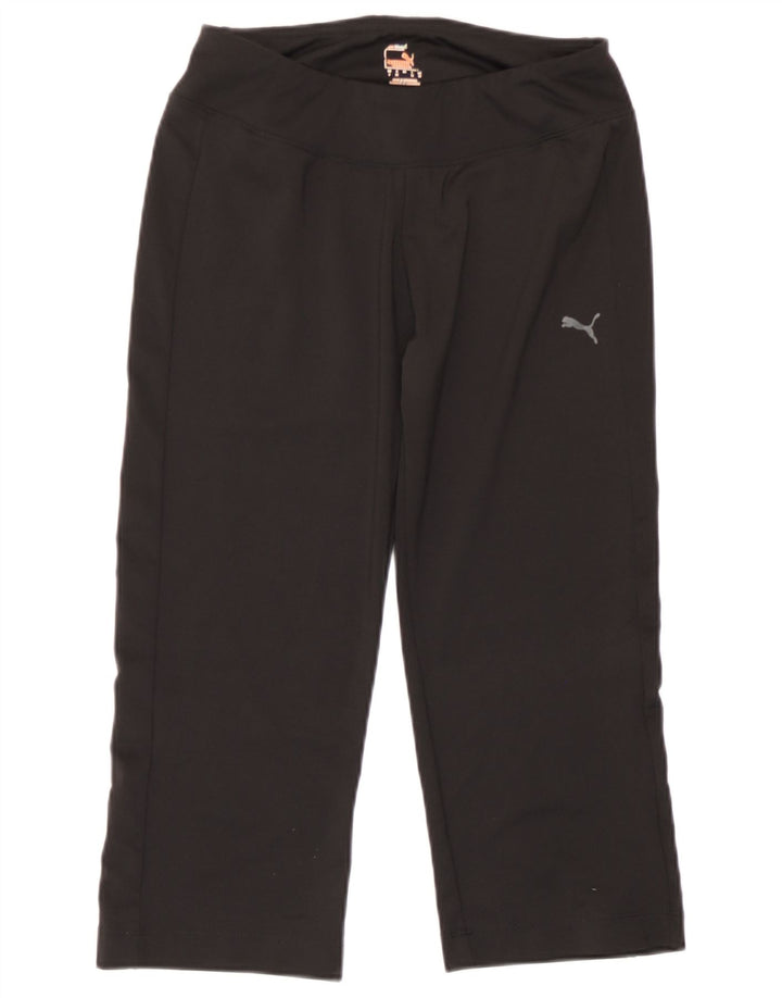 Puma Calça Capri Feminina UK 10 Pequena Preta