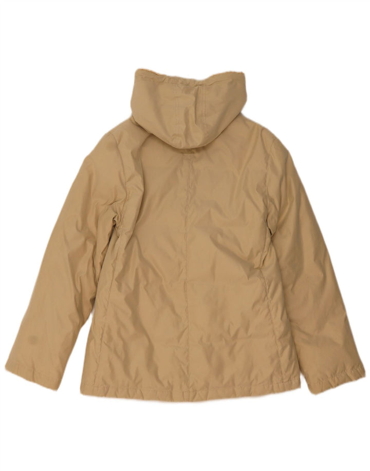 Jaqueta corta-vento feminina Fila com capuz UK 12 poliéster bege médio