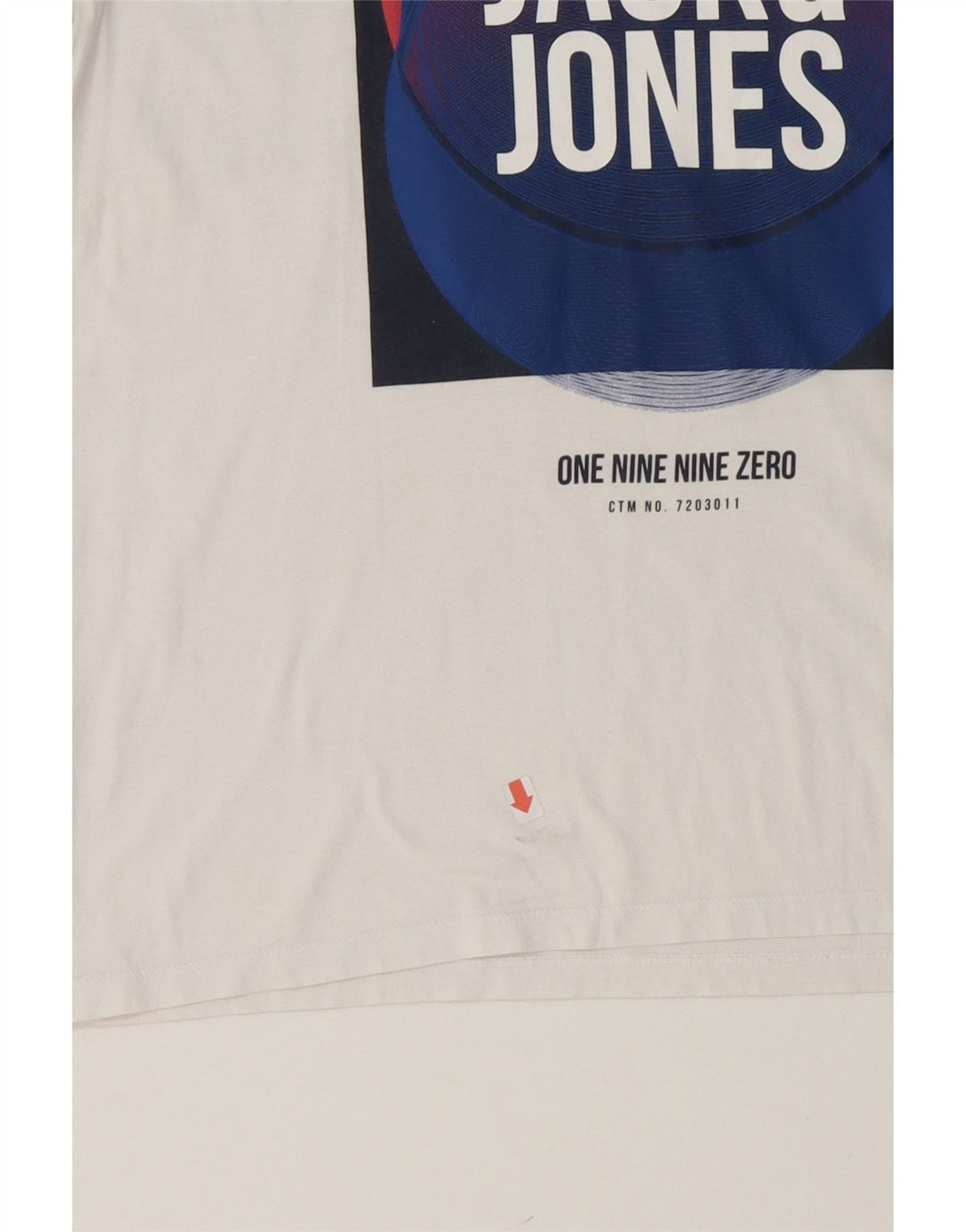 JACK & JONES Mens Core Graphic T-Shirt Top 2XL White Cotton Vintage Jack & Jones and Second-Hand Jack & Jones from Messina Hembry 