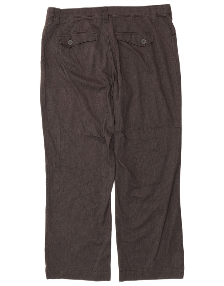 LEE Calça feminina casual reta de cintura alta US 18 2XL W38 L29 cinza