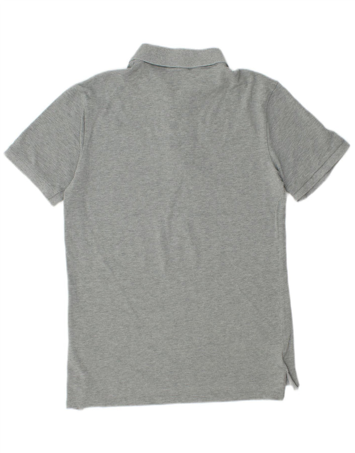 Camisa polo masculina NIKE pequena cinza algodão