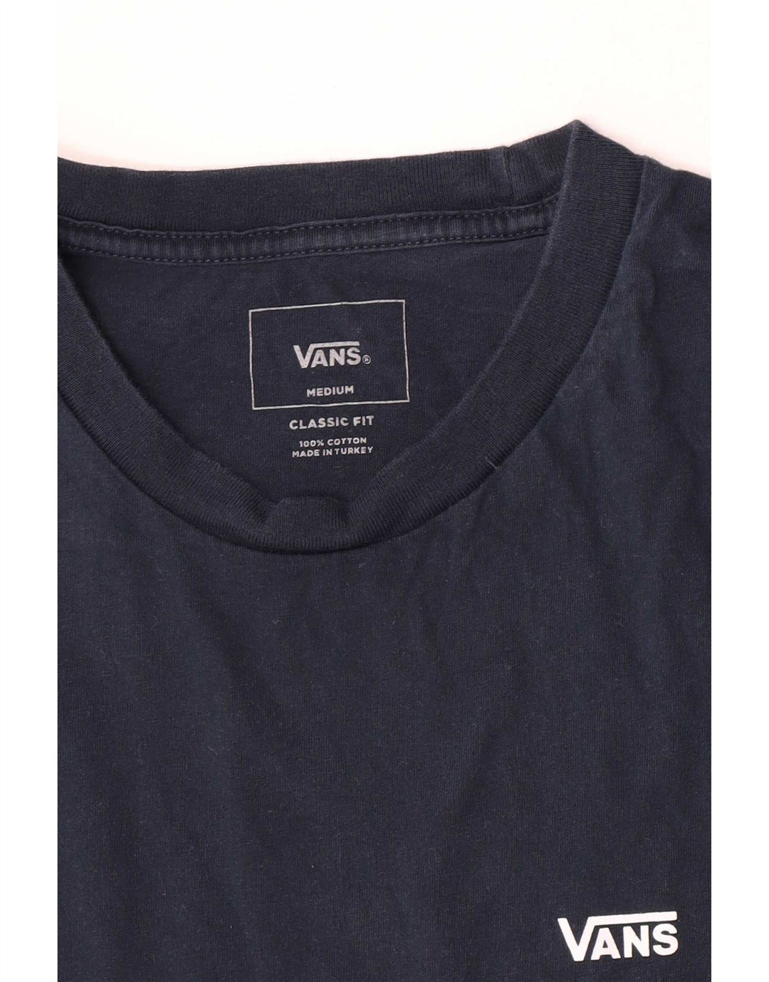 Camiseta Vans Masculina Classic Fit Top Médio Algodão Azul Marinho