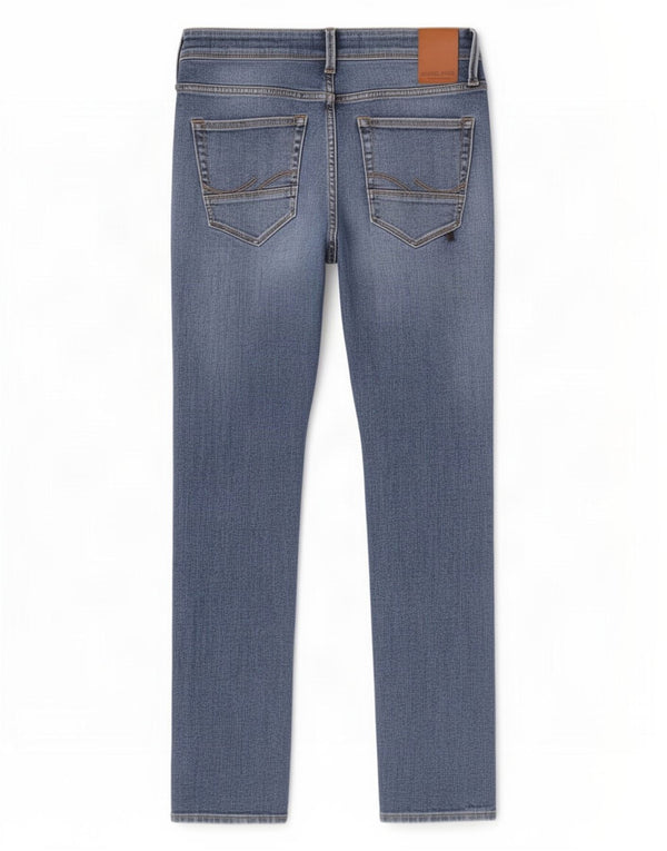 Jack & Jones Mens GLENN Distressed Slim Jeans W28 L32 Azul Algodão