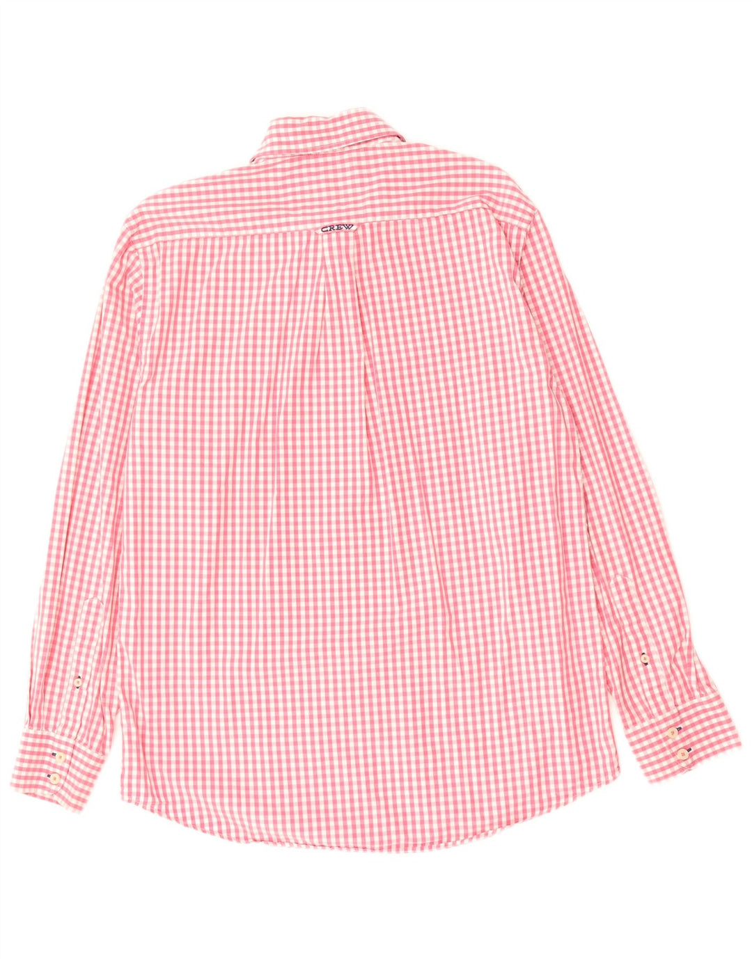 CREW CLOTHING Mens Classic Fit Shirt Medium Pink Gingham Cotton